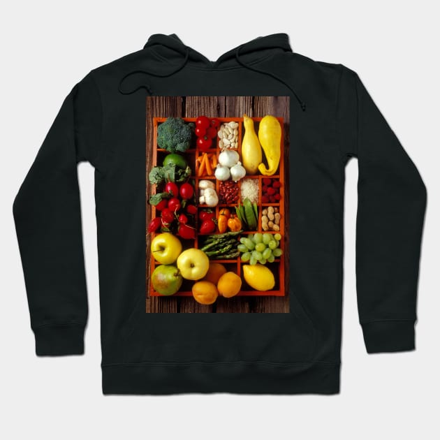 Fruits and vegetables in compartments Hoodie by photogarry